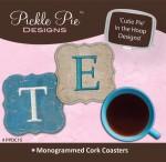 Pickle Pie Monogrammed Cork Coasters ITH