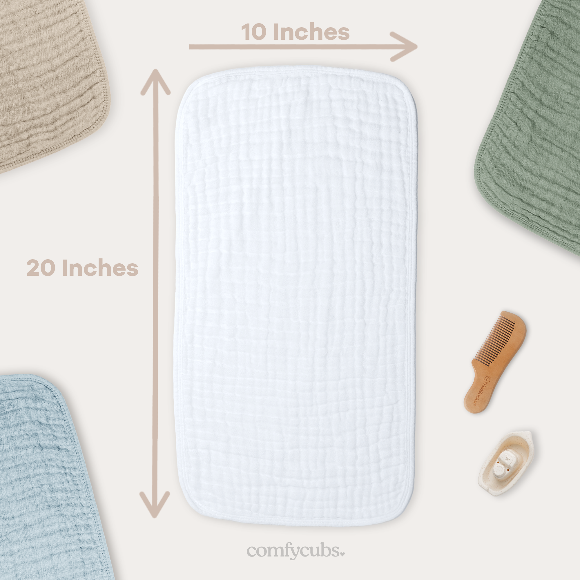 Muslin Burp Cloths by Comfy Cubs