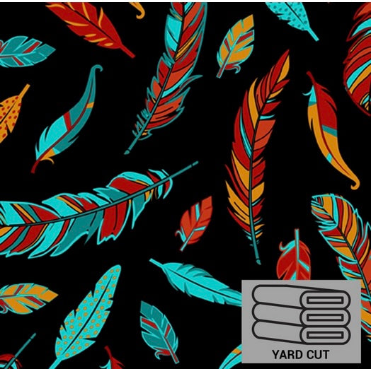 Whimsy Feathers, 1 Yard Cut