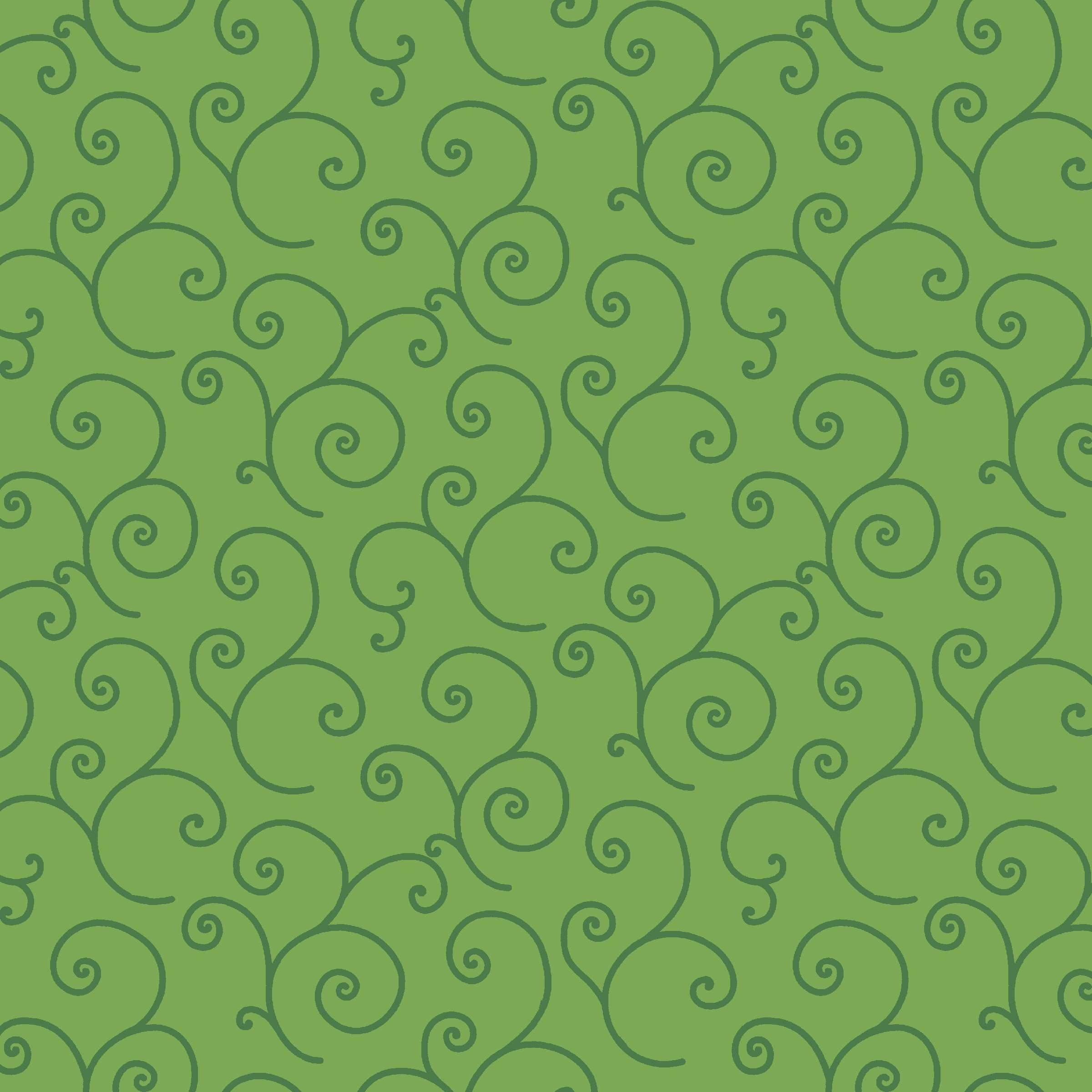 Kimberbell Basics - Scroll Green Tonal