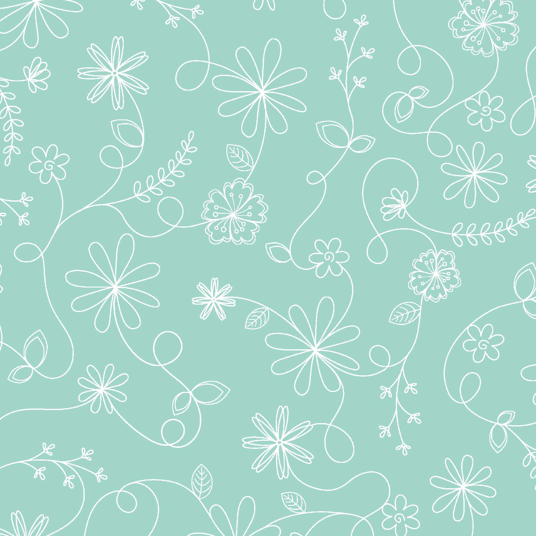 Kimberbell Basics Refreshed - Swirl Floral - Aqua