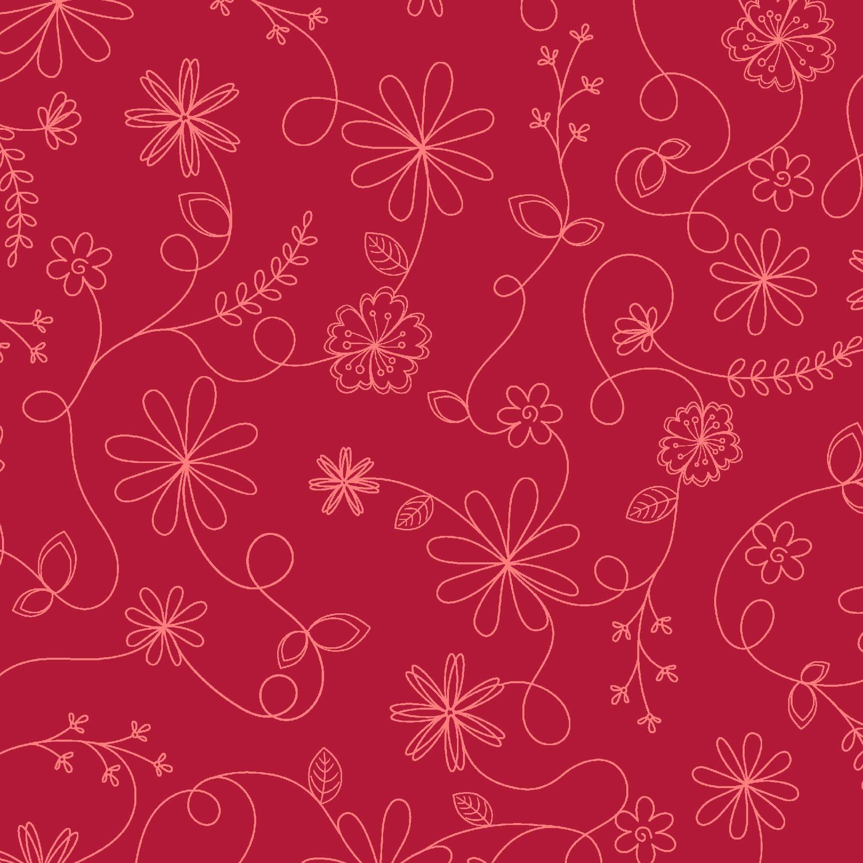Kimberbell Basics Refreshed - Swirl Floral - Red