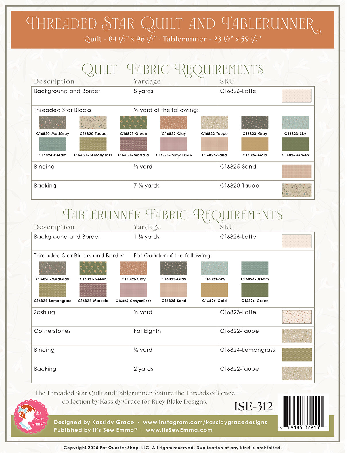 Threaded Star Quilt & Runner