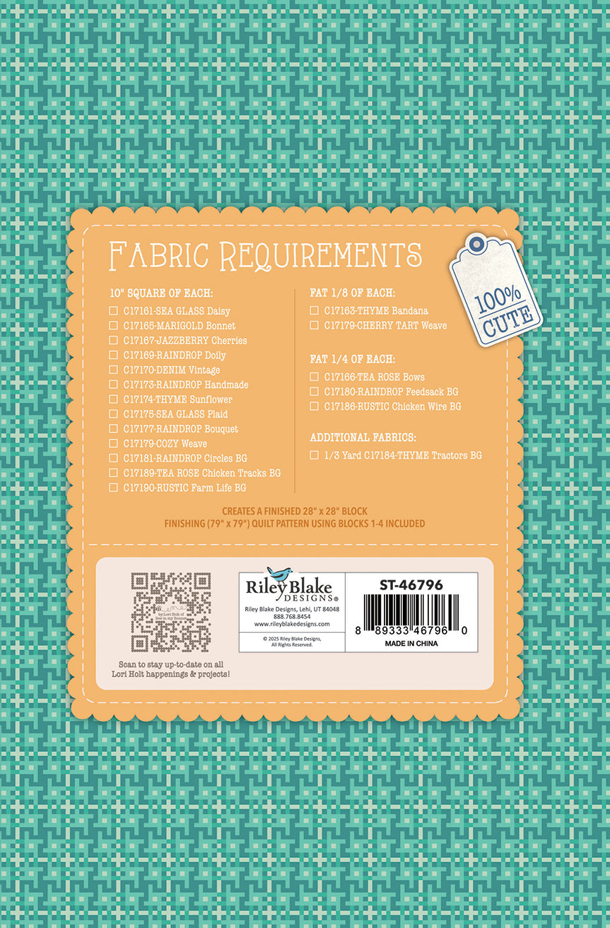 Lori Holt Farmer's Daughter Quilt Seeds™ Pattern Winter Barn