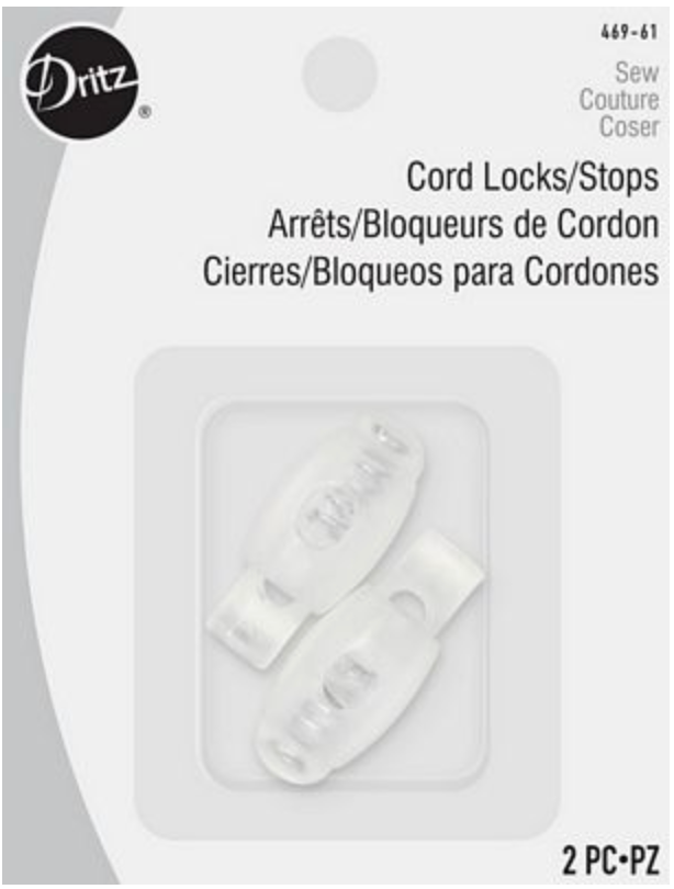 Dritz Cord Stops Clear 2ct