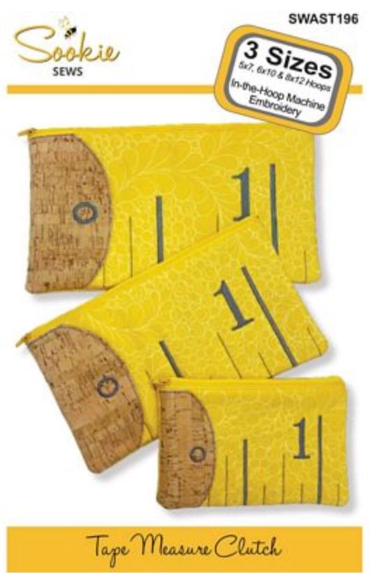 Tape Measure Clutch - In The Hoop Machine Embroidery