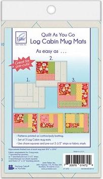 June Tailor Log Cabin Mug Mats - 3pk - Quilt As You Go