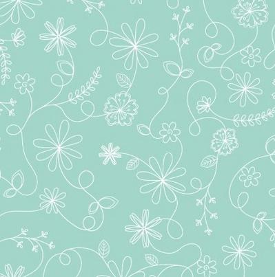 Kimberbell Basics Refreshed - Swirl Floral - Aqua