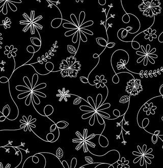Kimberbell Basics Refreshed - Swirl Floral - Black