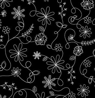 Kimberbell Basics Refreshed - Swirl Floral - Black