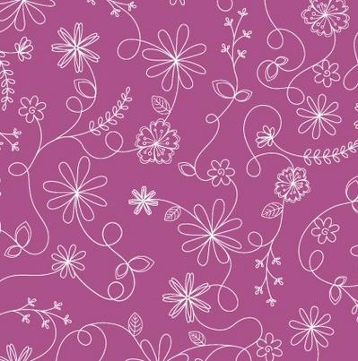 Kimberbell Basics Refreshed - Swirl Floral - Violet Red