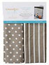 Kimberbell Blanks Tea Towels Dots & Stripes - Gray