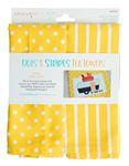 Kimberbell Blanks Tea Towels Dots & Stripes Lemon