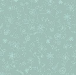 Kimberbell Vintage Flora - Swirl Floral Aqua