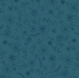 Kimberbell Vintage Flora - Swirl Floral Blue