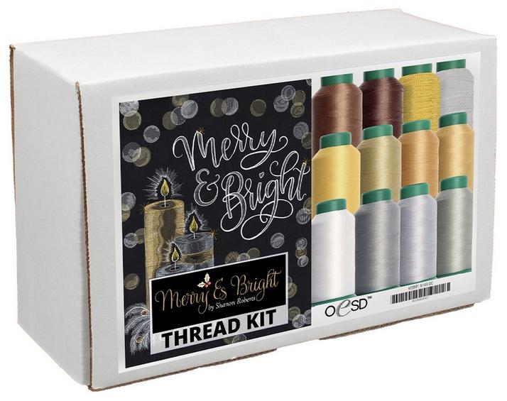 OESD Merry & Bright Thread Kit - Gold & White
