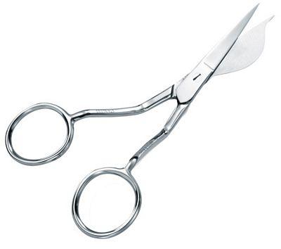 Pointed Duckbill Applique Scissors 6" double curve